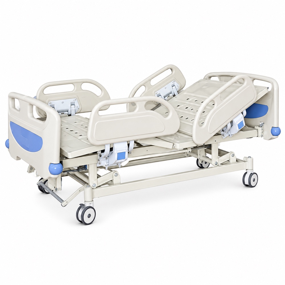 Three-function manual hospital bed, product view 1
